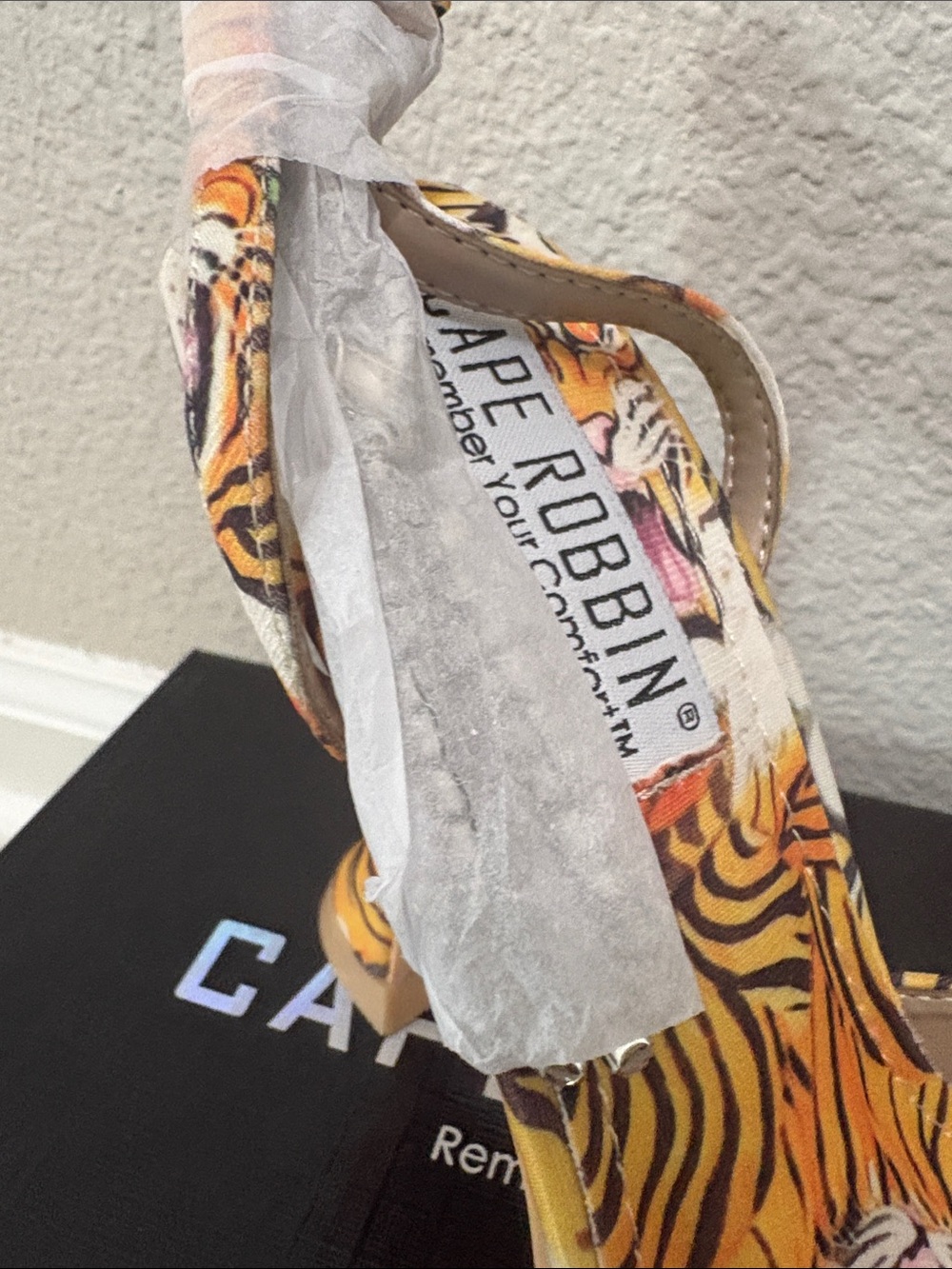 Tiger-Print Slingback Block Heels - Picture 6 of 8